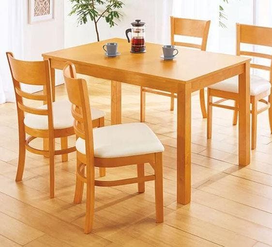 【nini】天然木ダイニングチェア2脚セットナチュラル 完成品