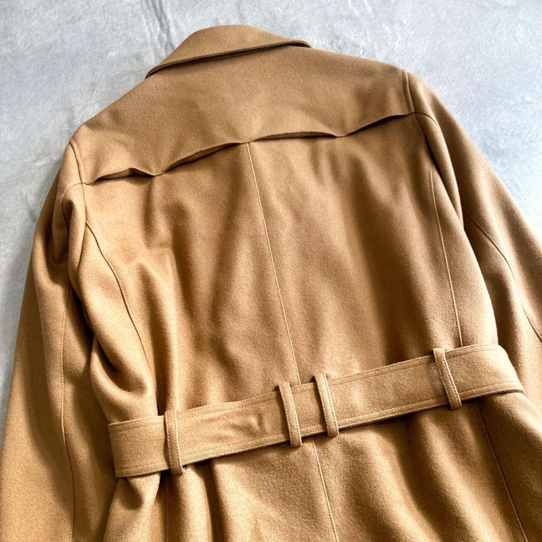 美品 PS Paul Smith トレンチコート ダブル カシミヤ混 キャメル