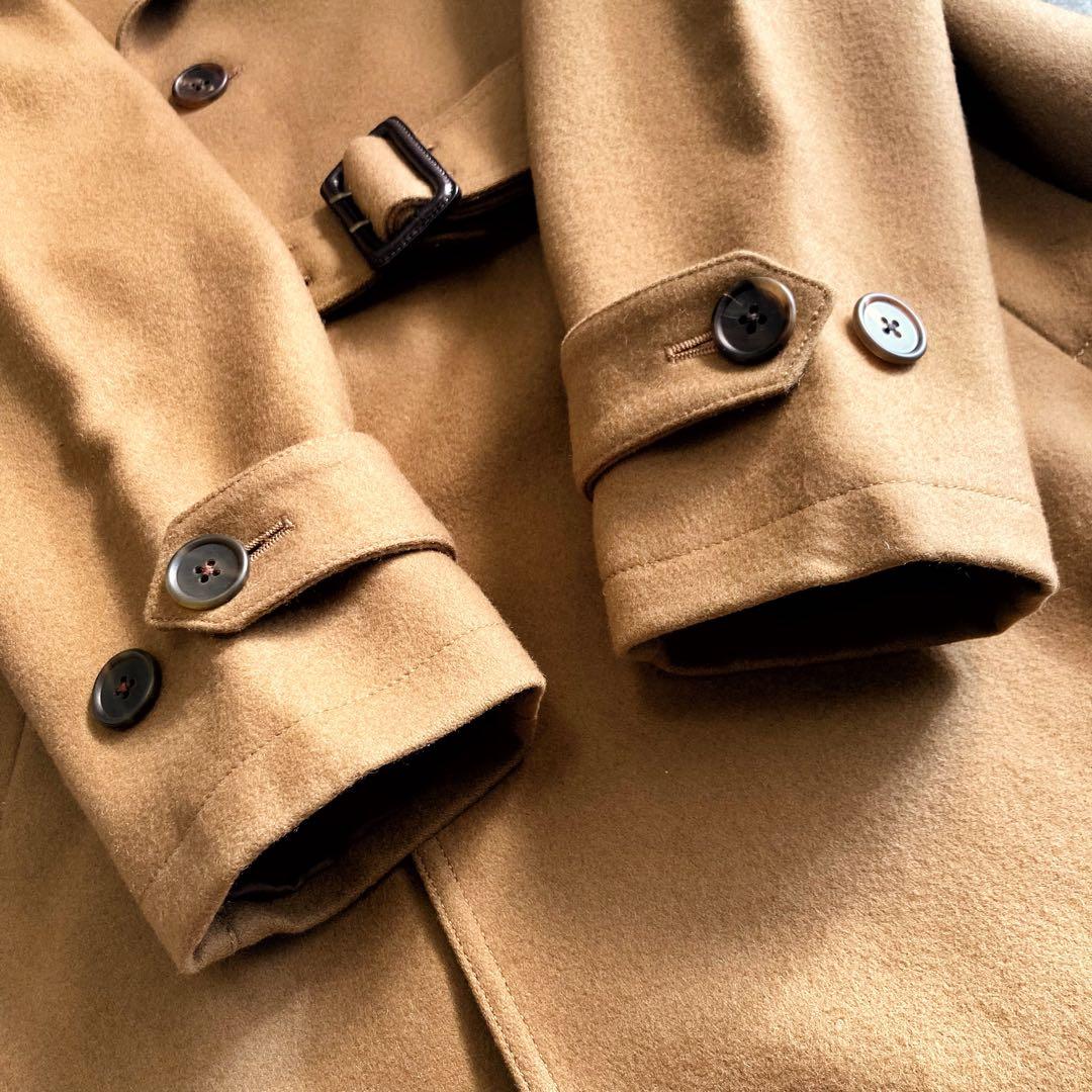 美品 PS Paul Smith トレンチコート ダブル カシミヤ混 キャメル