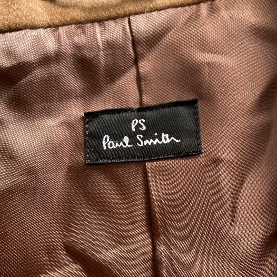 美品 PS Paul Smith トレンチコート ダブル カシミヤ混 キャメル