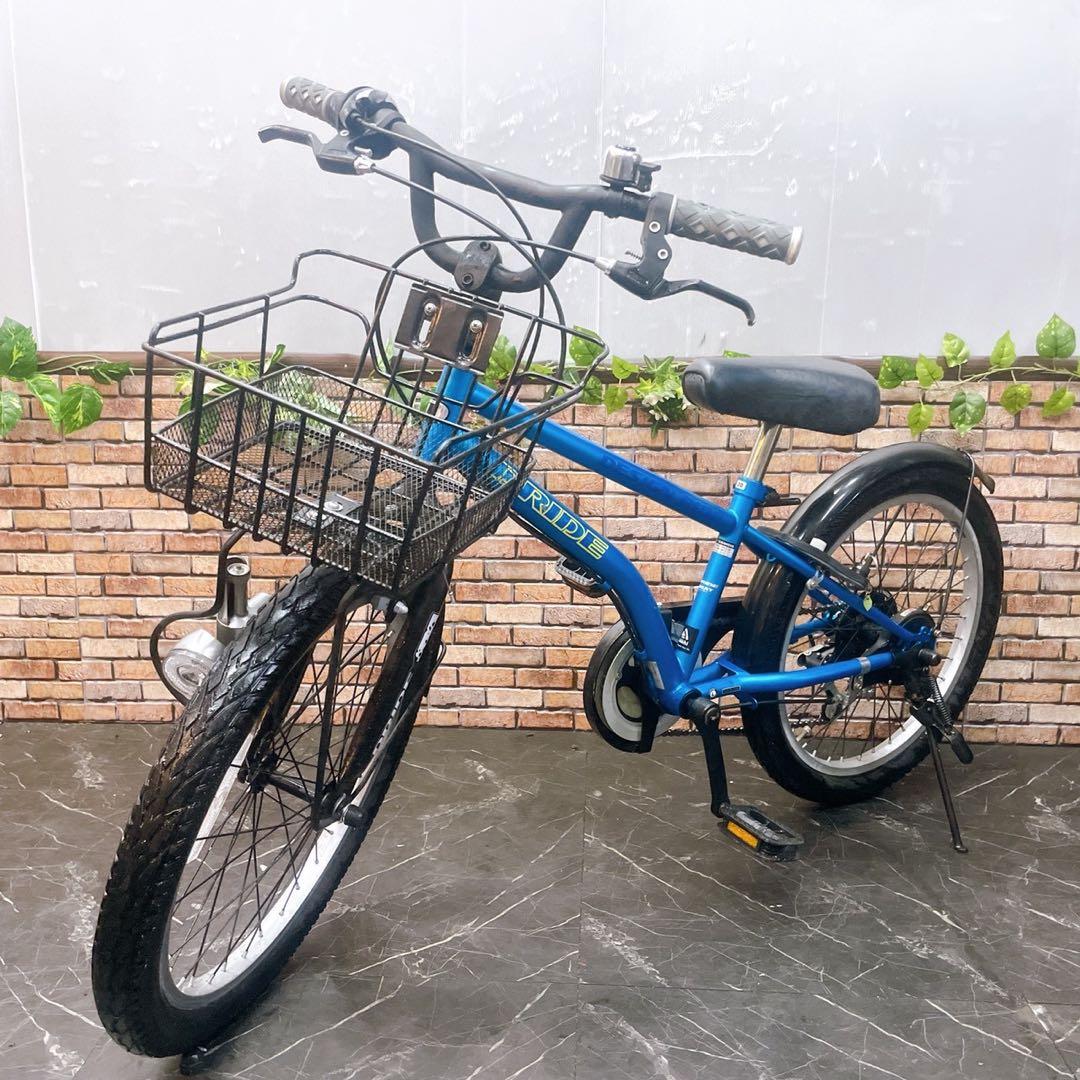 【21】子供用自転車 子供車 DRIDE ブルー 20インチ 外装変速付き