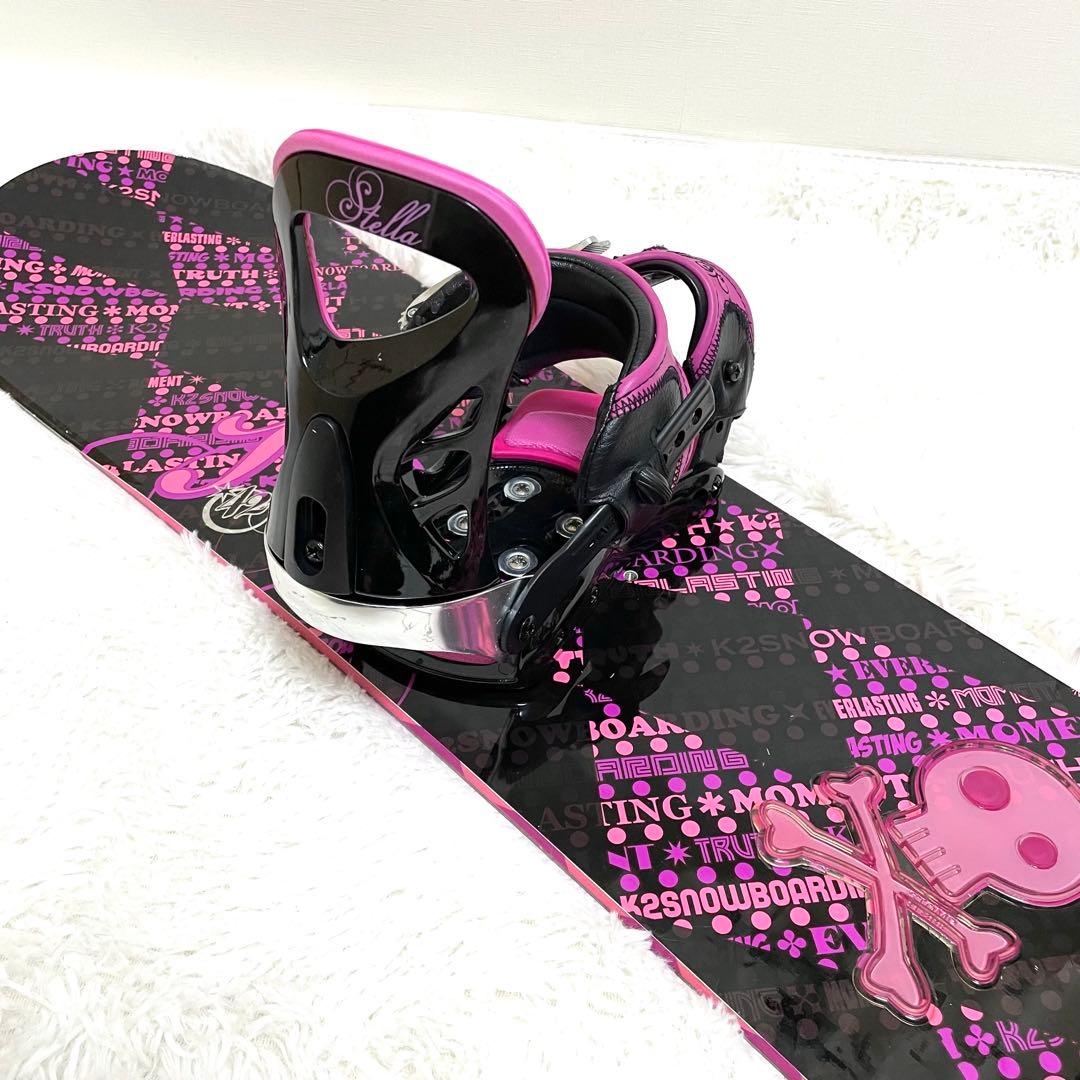 k2 × Stella スノーボードセット レディース 142 ホットワックス済