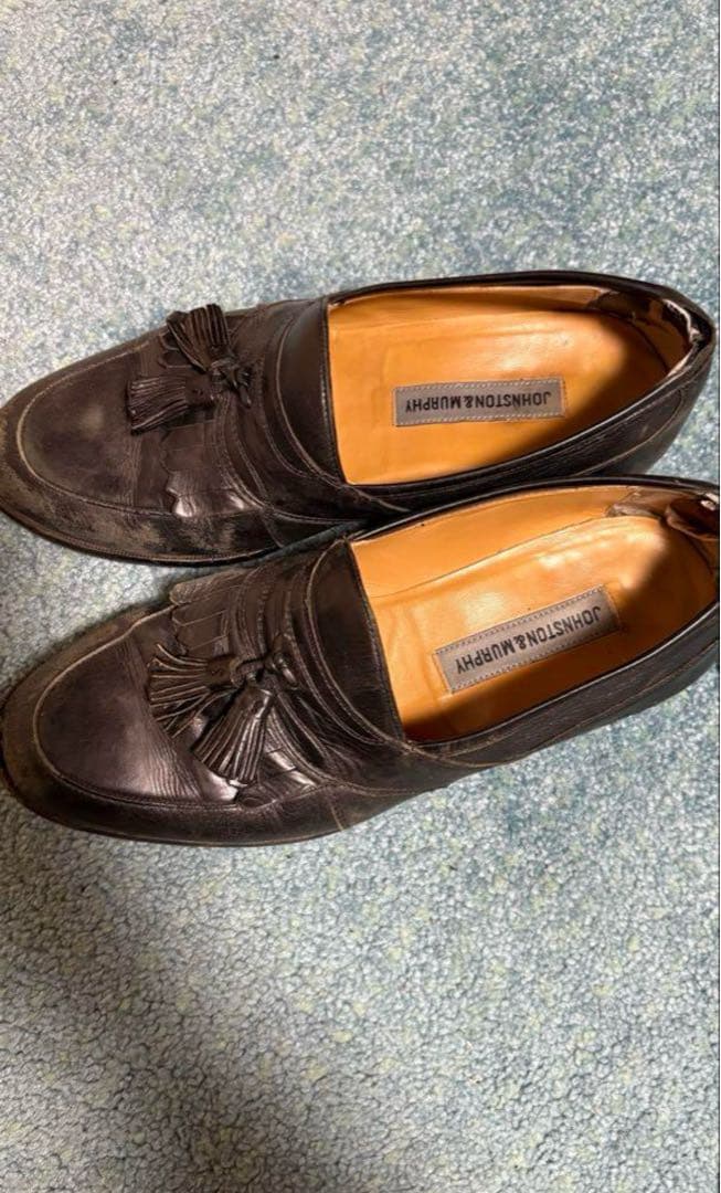 ジョンストン＆マーフィー ブラックローファー