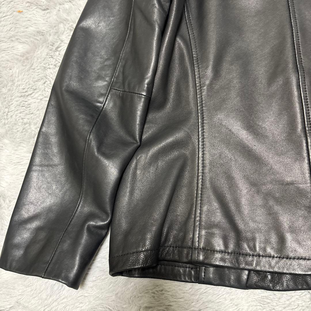 LAUTREAMONT 本革　ラム　レザージャケット　ノーカラー　襟無　Lサイズ