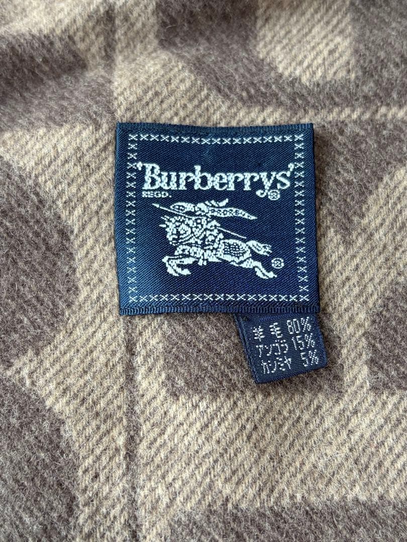 Burberrys バーバリー　 Bロゴ　チェック柄　大判　ストール　マフラー