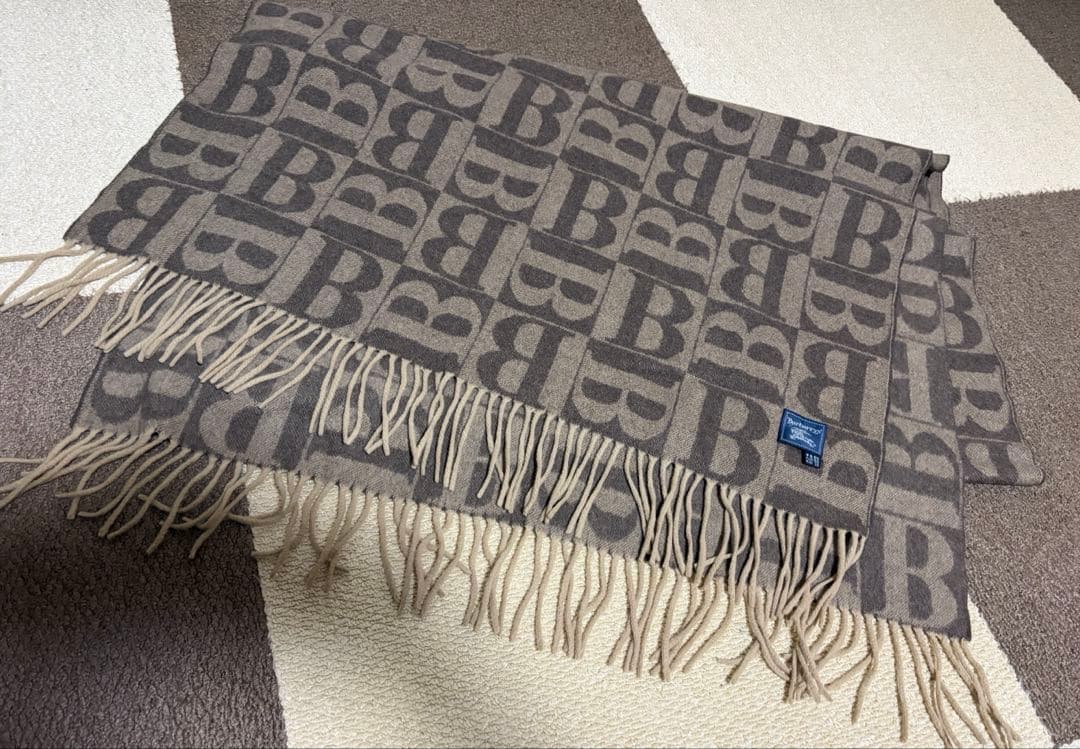 Burberrys バーバリー　 Bロゴ　チェック柄　大判　ストール　マフラー