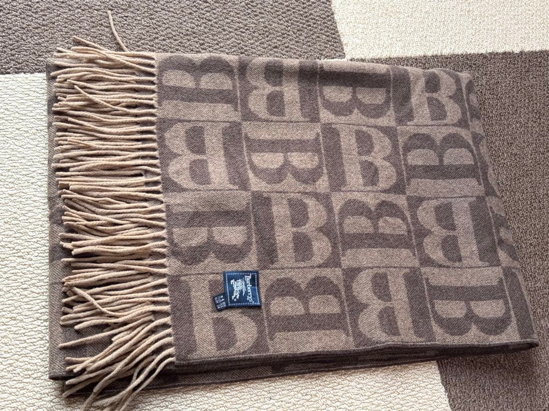 Burberrys バーバリー　 Bロゴ　チェック柄　大判　ストール　マフラー