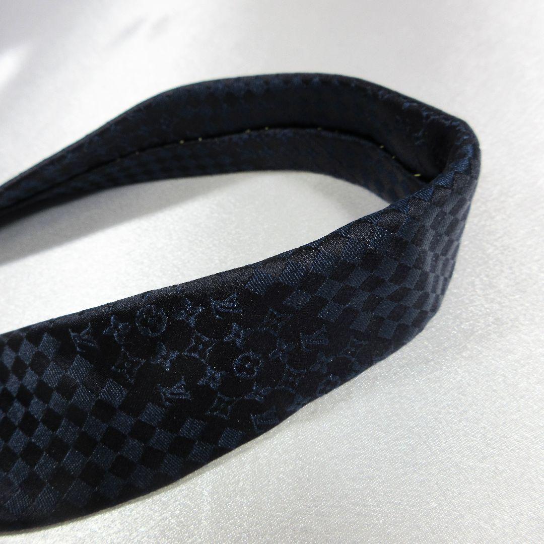 美品☆ルイヴィトン　ミックスモノグラム　ネイビー　ネクタイ
