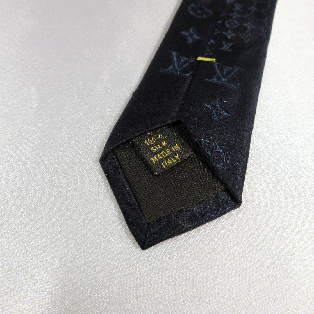 美品☆ルイヴィトン　ミックスモノグラム　ネイビー　ネクタイ