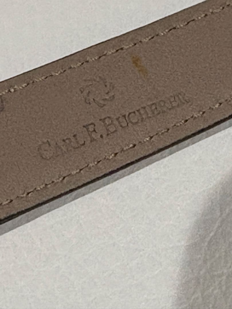 極美品 カール F. ブヘラ 純正 アリゲーター ストラップとDバックル 茶色