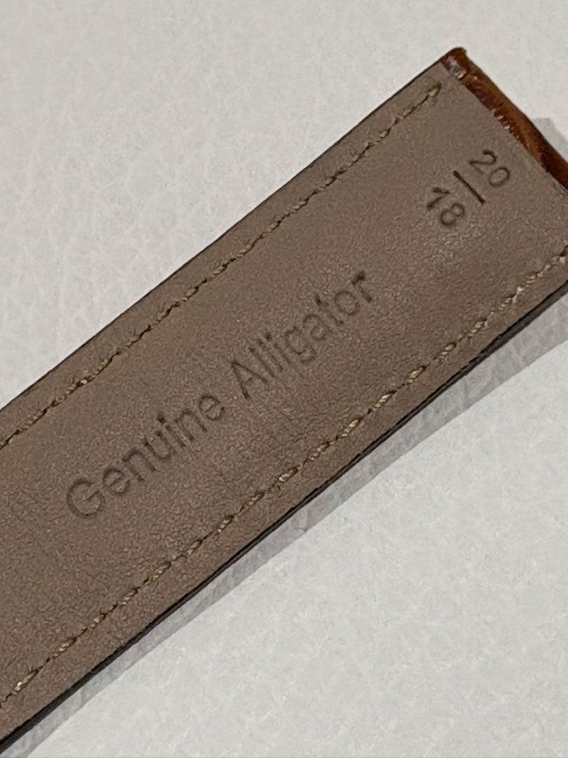 極美品 カール F. ブヘラ 純正 アリゲーター ストラップとDバックル 茶色
