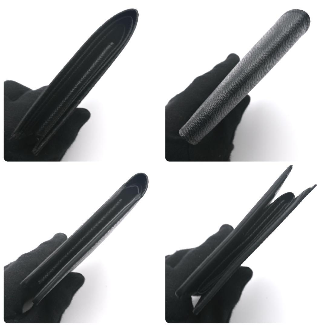 ルイヴィトン マルコ ダミエ グラフィット 二つ折り財布 ブラック グレー