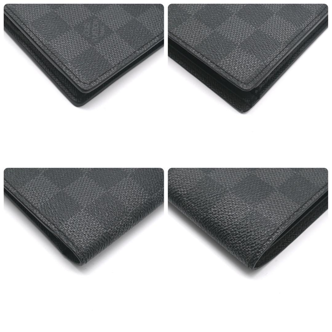 ルイヴィトン マルコ ダミエ グラフィット 二つ折り財布 ブラック グレー