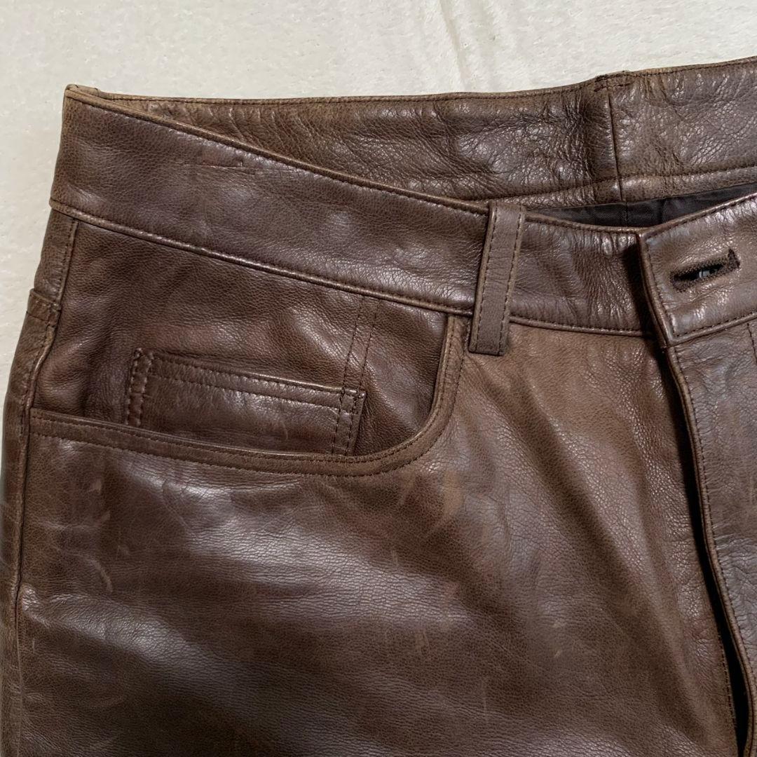 【最高級】ポールスミスコレクション / ゴートスキン レザーパンツ