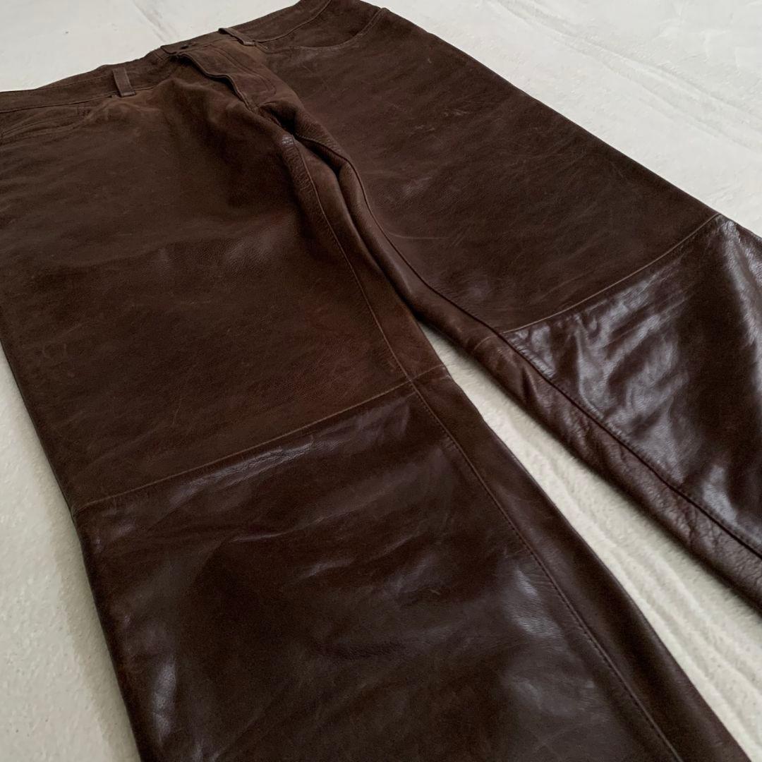 【最高級】ポールスミスコレクション / ゴートスキン レザーパンツ