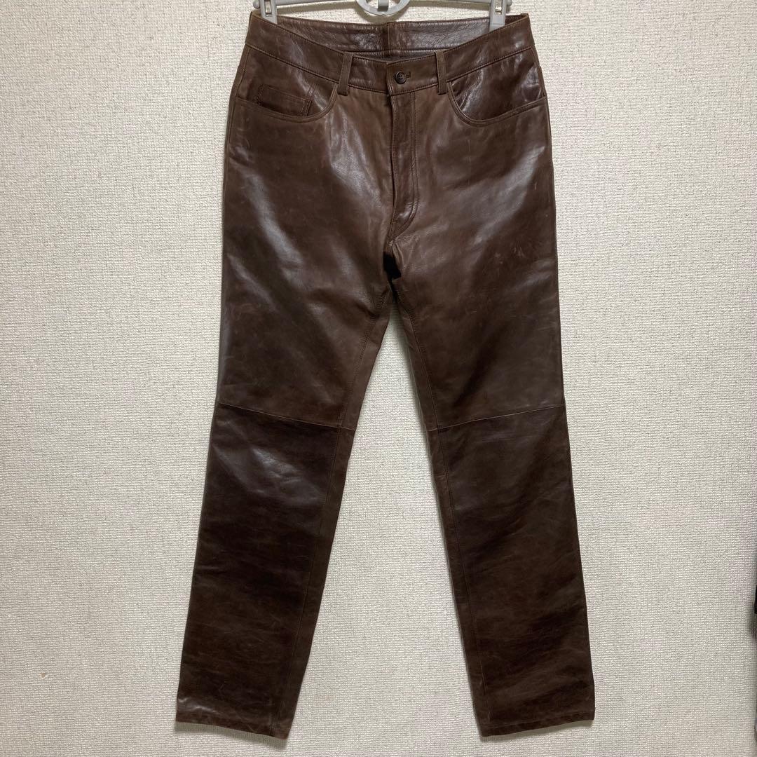 【最高級】ポールスミスコレクション / ゴートスキン レザーパンツ