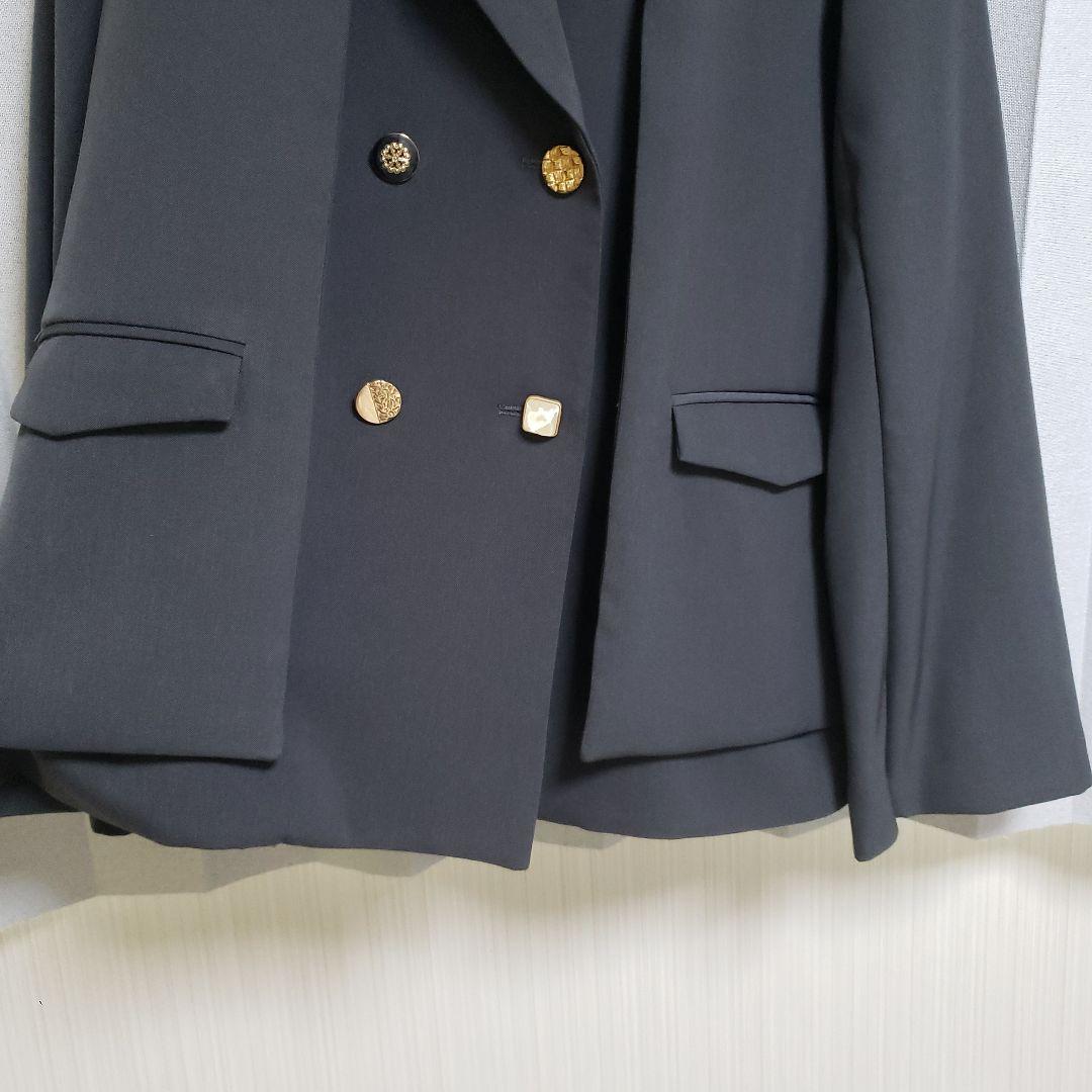 dazzlin ダブルボタンケープテーラードジャケット チャコールグレー