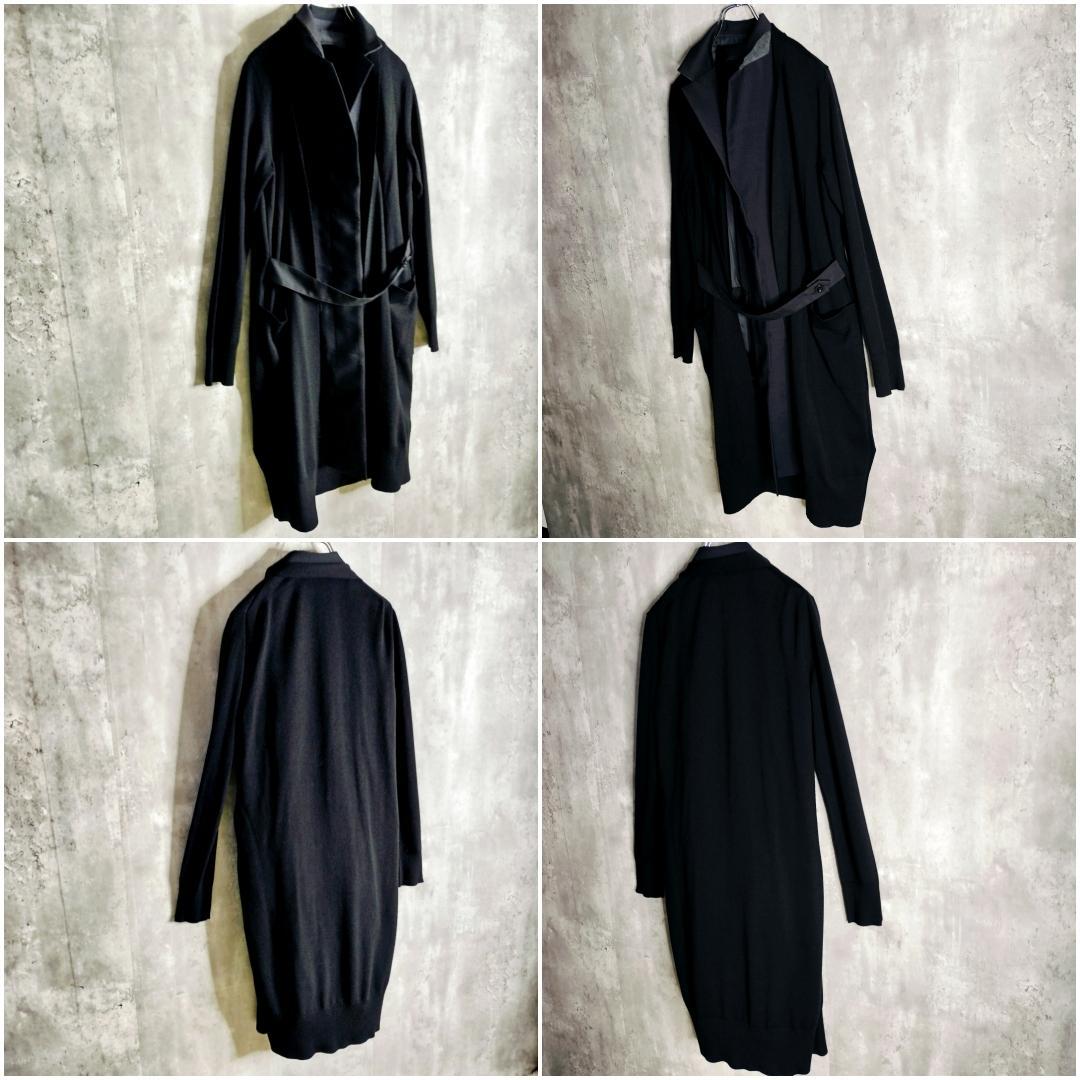 美品★sacai Suiting Mix レイヤード ドッキングスプリングコート