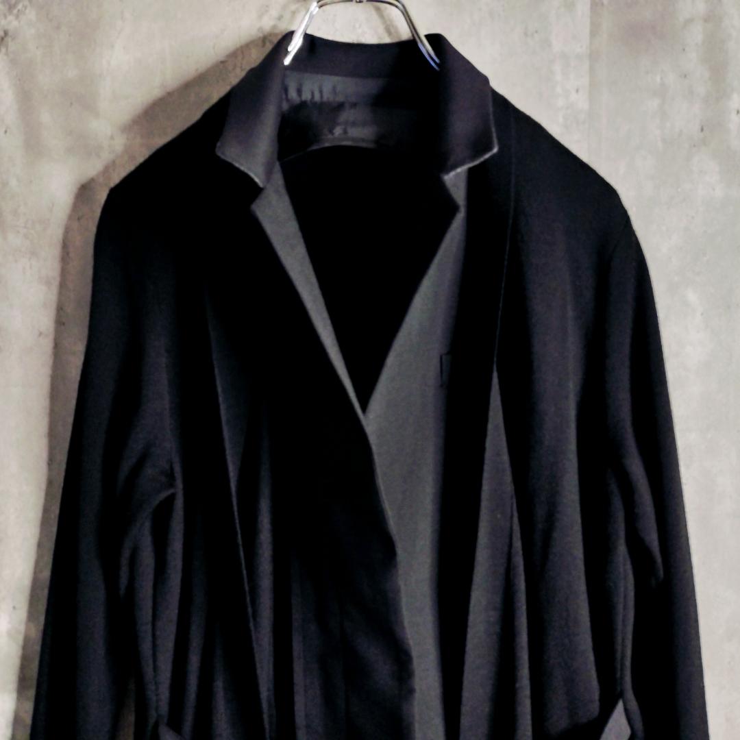 美品★sacai Suiting Mix レイヤード ドッキングスプリングコート