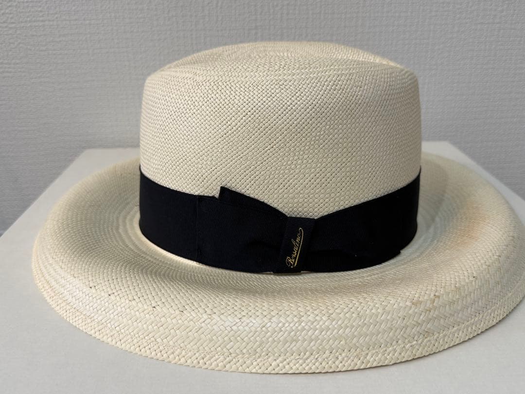 新品「Borsalino」のパナマハット　レディース箱付き