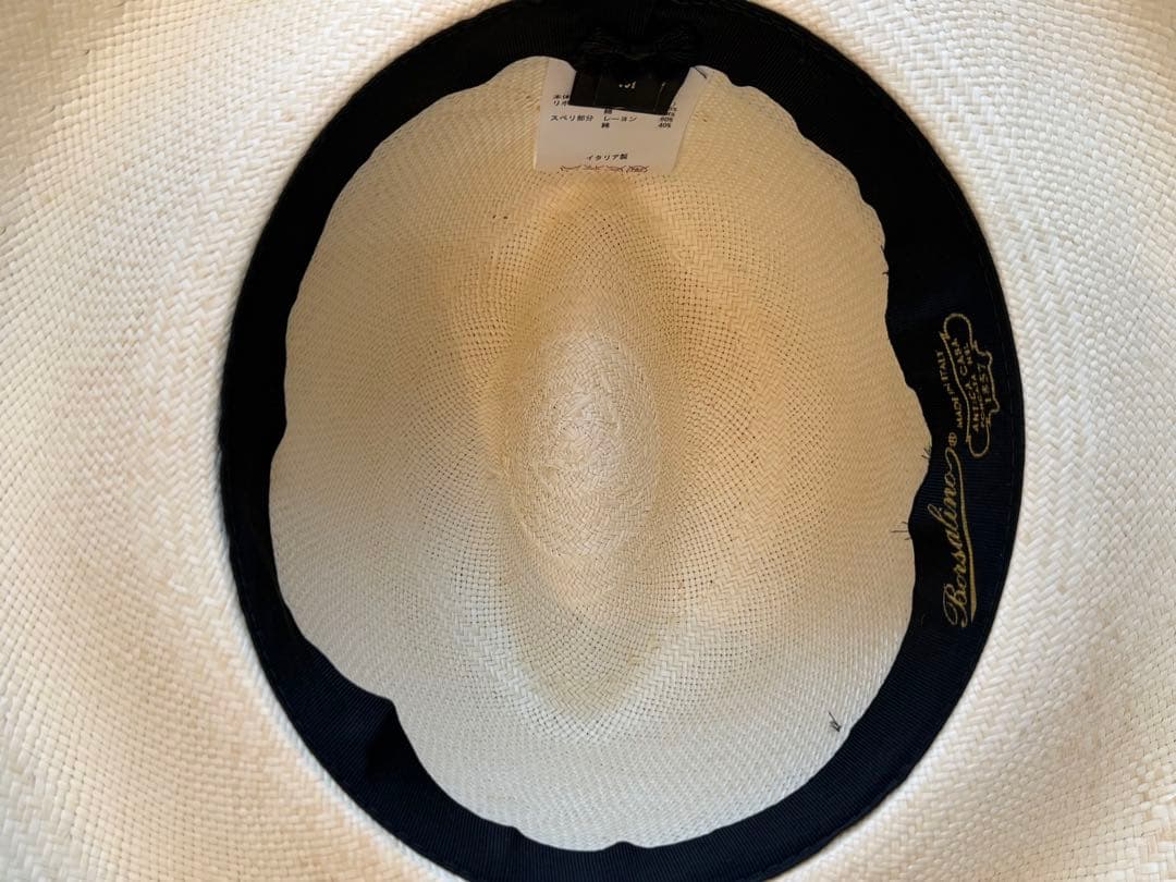新品「Borsalino」のパナマハット　レディース箱付き