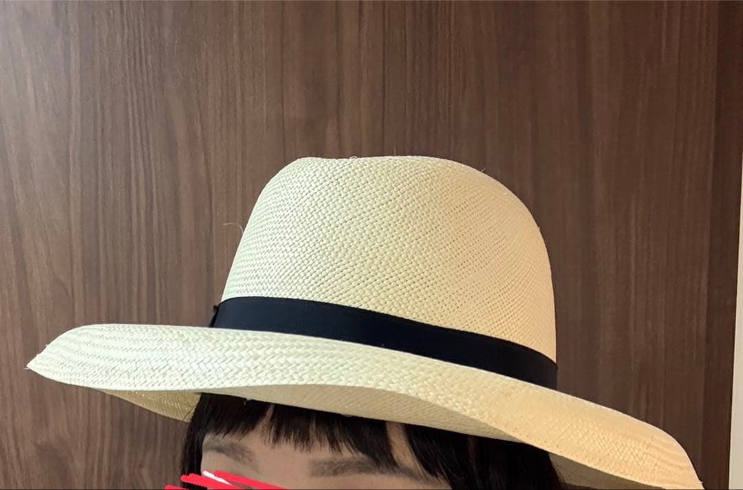 新品「Borsalino」のパナマハット　レディース箱付き