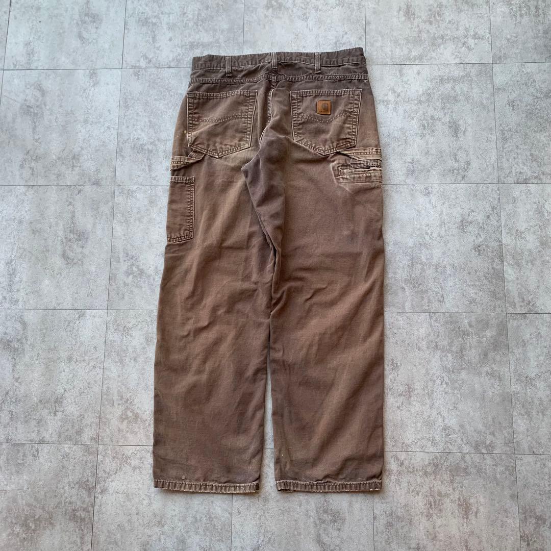 【雰囲気抜群】Carhartt ペインターパンツ フェード USA ダブルニー