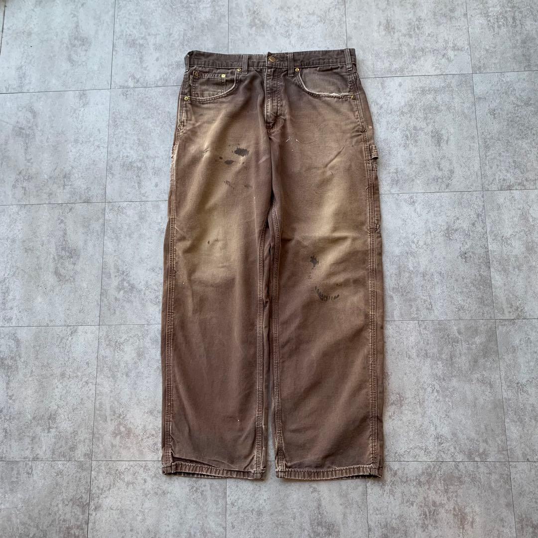【雰囲気抜群】Carhartt ペインターパンツ フェード USA ダブルニー