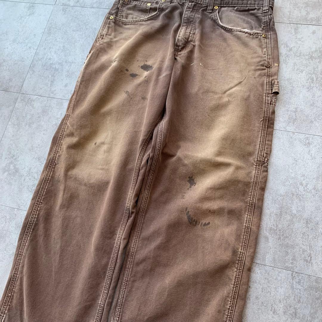 【雰囲気抜群】Carhartt ペインターパンツ フェード USA ダブルニー