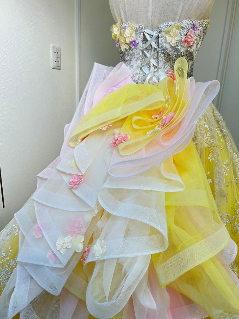 シュガーケイイエローフラワー刺繍7〜11T