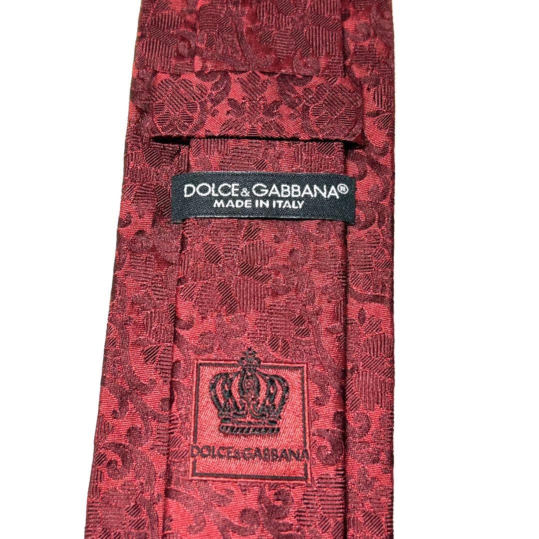 【未使用に近い✨】DOLCE&GABBANA ネクタイ 花柄 ジャガード ナロー