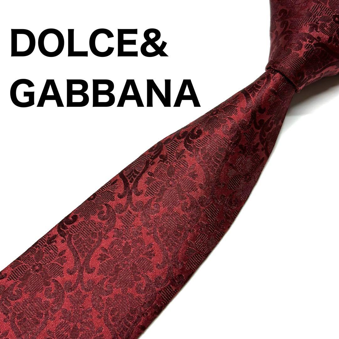【未使用に近い✨】DOLCE&GABBANA ネクタイ 花柄 ジャガード ナロー