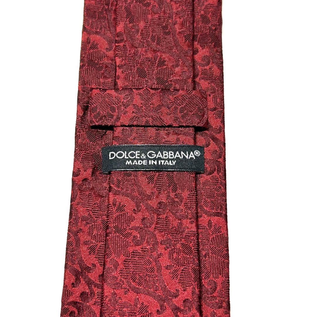 【未使用に近い✨】DOLCE&GABBANA ネクタイ 花柄 ジャガード ナロー