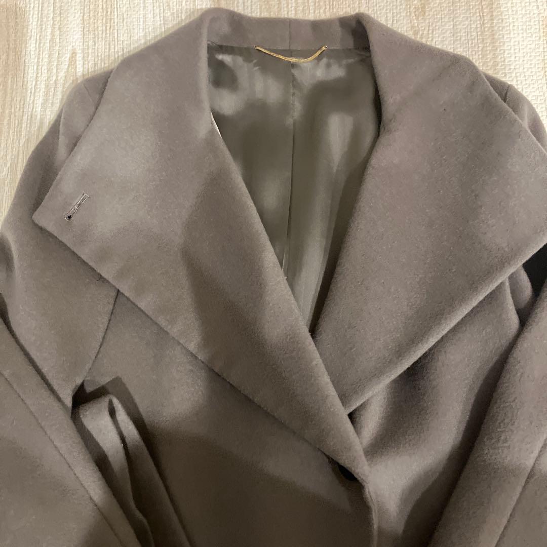 ROPE カシミヤ混プレミアムウール　シルエットコート　38号　ブラウン