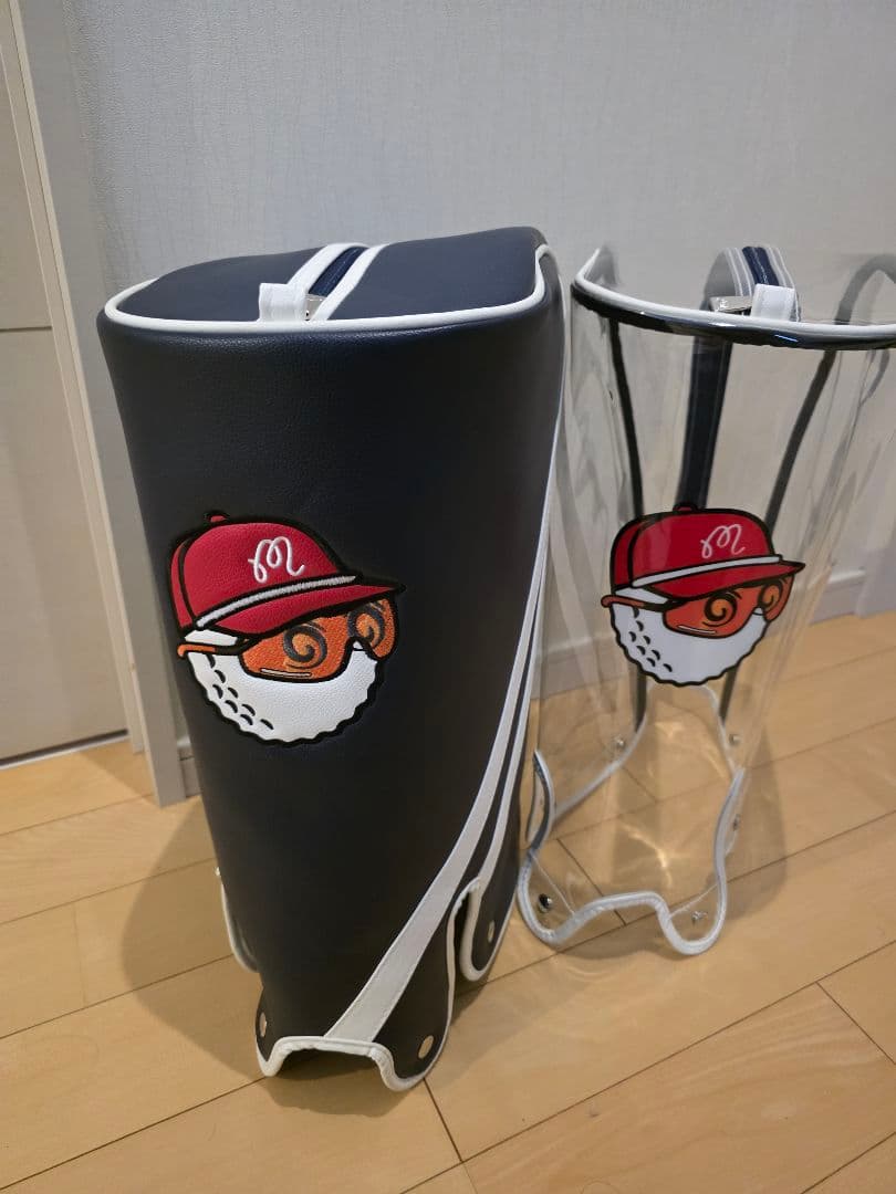 Malbon Golf キャディバッグ ホワイト/ネイビー