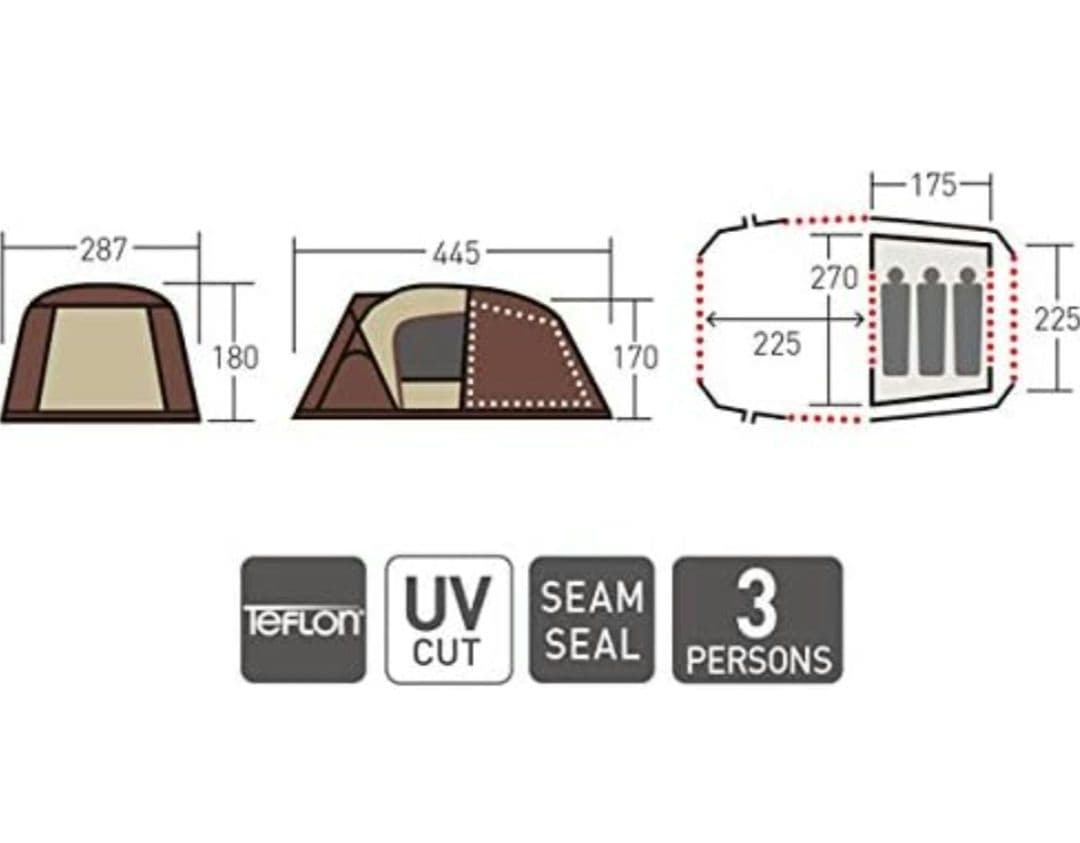 ogawa Tierra Lindo テント 3人用
