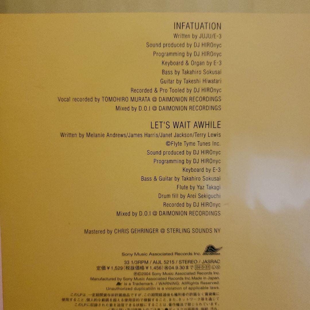 希少 JUJU プロモ非売品 おまけ付き 10inch