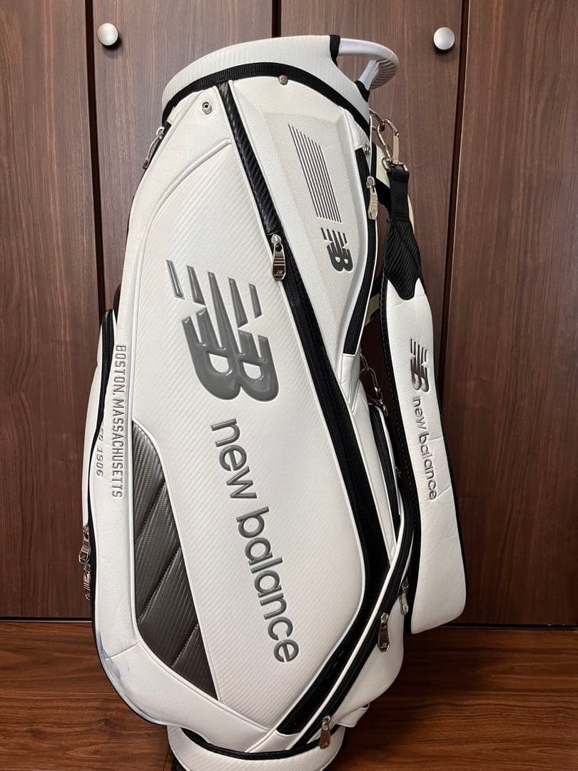 松ちゃんnew balance ゴルフバッグ ホワイト