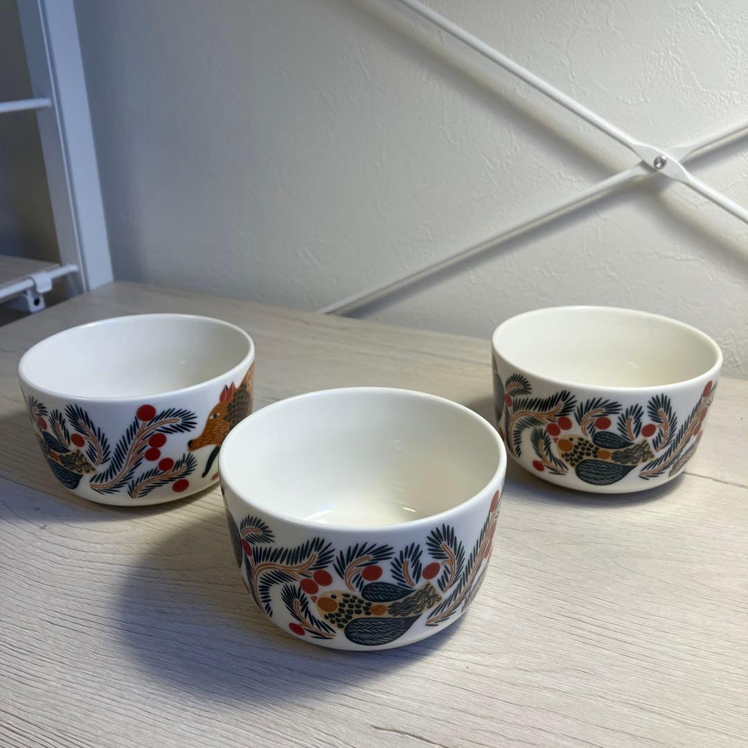 マリメッコ　ケトゥンマルヤ　250mlボウル×3個セット　KETUNMARJA
