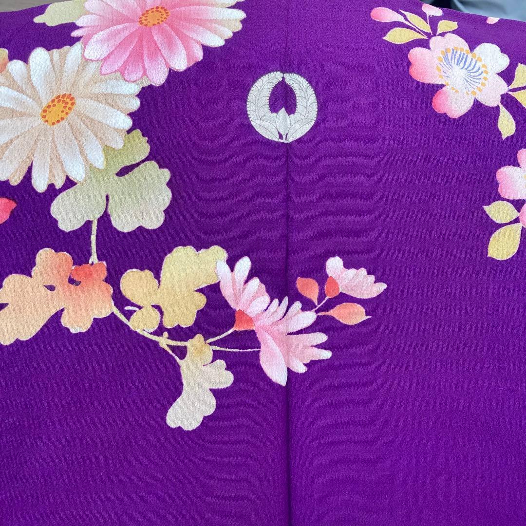 アンティーク　鳳凰　女の子　七五三　子供着物　 アンティーク着物　縮緬　NO6