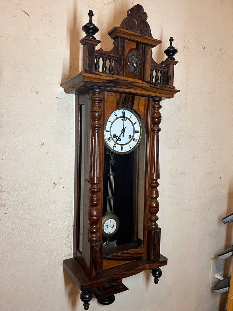 精工舎　ベルリン　柱時計　古時計　振り子　ゼンマイ　ボンボン　ユンハンス