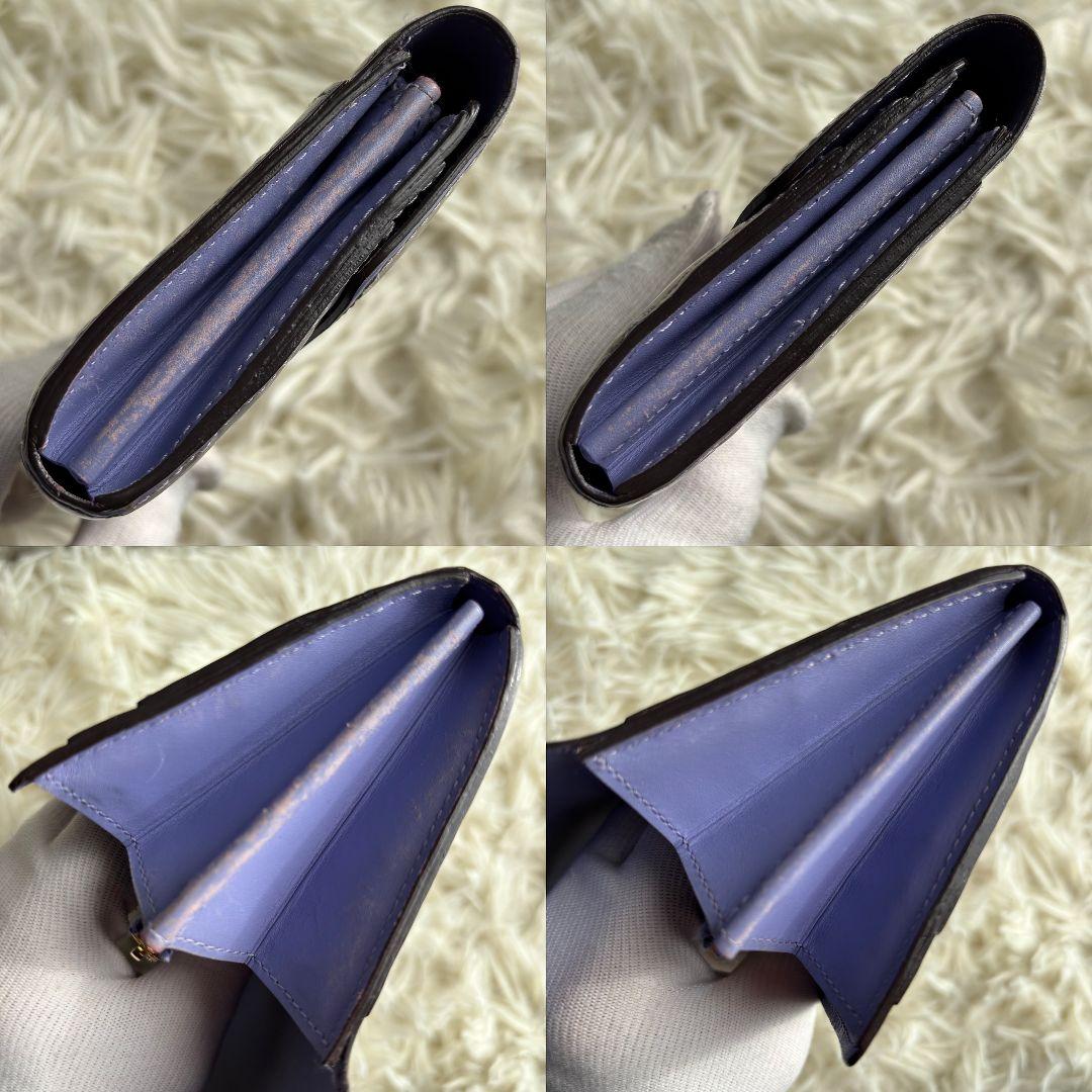 【新型 良品】ルイヴィトン　ヴェルニ　ポルトフォイユ サラ　長財布　パープル系