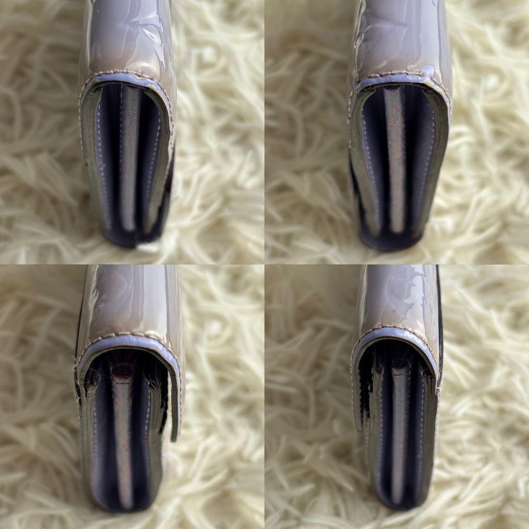 【新型 良品】ルイヴィトン　ヴェルニ　ポルトフォイユ サラ　長財布　パープル系