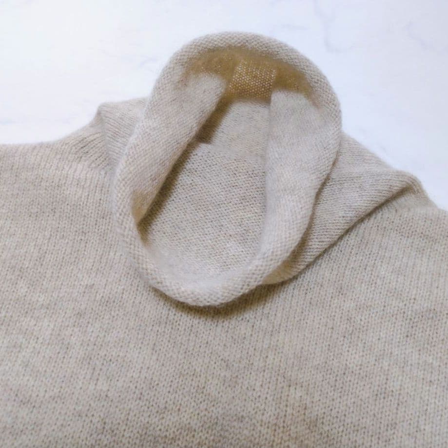 美品✨️evam eva ヤクウールポンチョ ふんわり 優しい温もり❁ベージュ