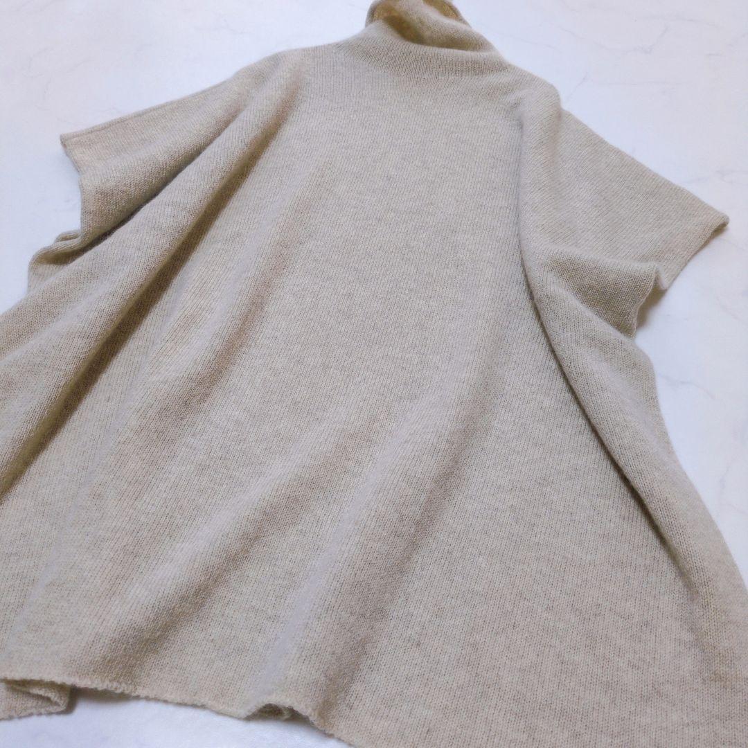 美品✨️evam eva ヤクウールポンチョ ふんわり 優しい温もり❁ベージュ
