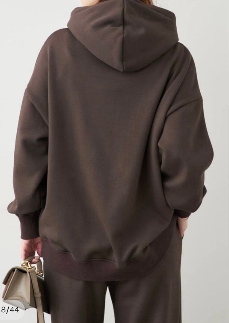 Deuxieme CIass Warm ジップ フーディー ブラウン