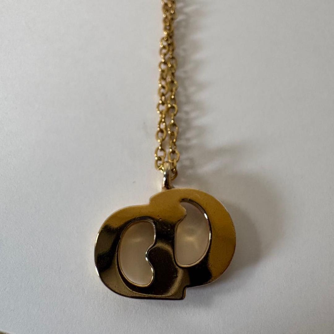 【美品】ディオール　ネックレス　CDロゴ　ロゴ刻印　ゴールド金具　ヴィンテージ