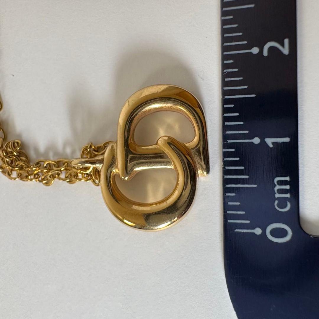 【美品】ディオール　ネックレス　CDロゴ　ロゴ刻印　ゴールド金具　ヴィンテージ
