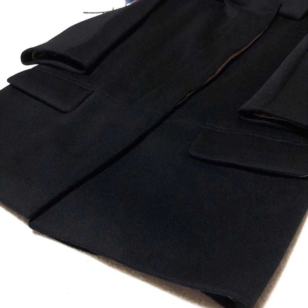 新品未使用　白タグ　マックスマーラ　チェスターコート　ラナ　カシミヤ　黒　40