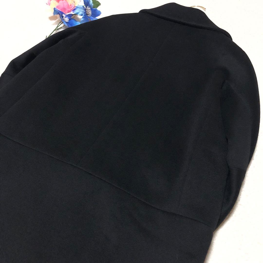 新品未使用　白タグ　マックスマーラ　チェスターコート　ラナ　カシミヤ　黒　40